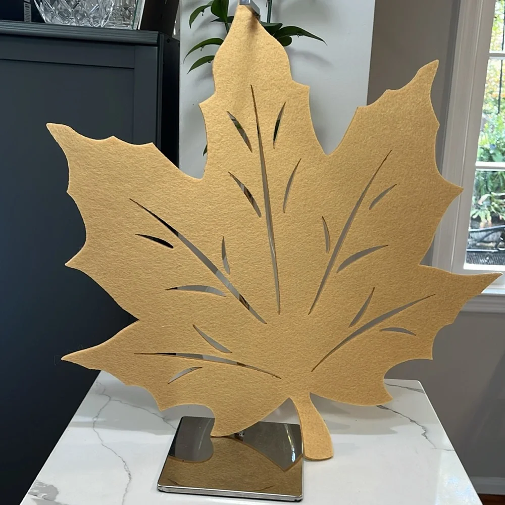 Yellow Felt Maple Leaf Placemats Mats Set of 5 Bed Bath & Beyond